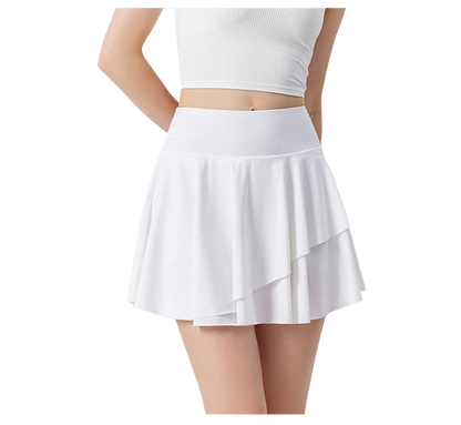 Mist Azur Tennis Skirts Golf Skirts for Women with Pockets Flowy Athletic Pleated High Waisted Skirt with Shorts Underneath