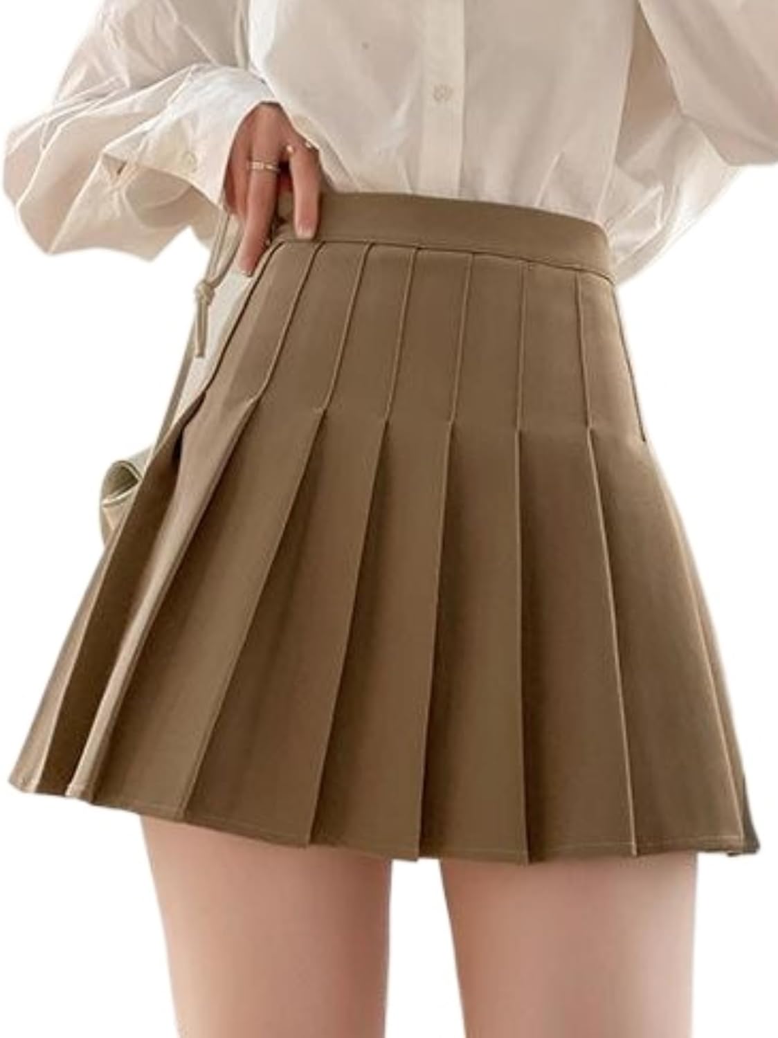 ALCEA ROSEA Women’s Pleated Mini Skirts High Waisted A-Line Skirts for Skater Tennis School Cheerleader Short Skirts 7859