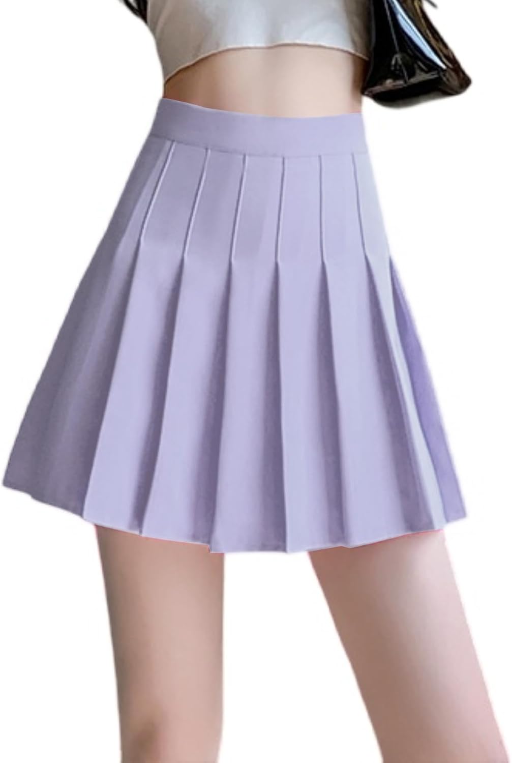 ALCEA ROSEA Women’s Pleated Mini Skirts High Waisted A-Line Skirts for Skater Tennis School Cheerleader Short Skirts 7859