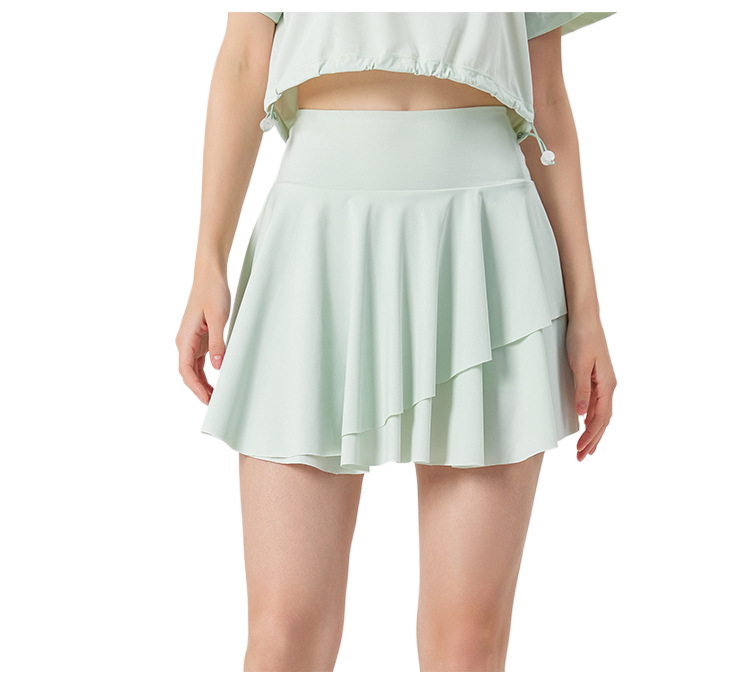 Mist Azur Tennis Skirts Golf Skirts for Women with Pockets Flowy Athletic Pleated High Waisted Skirt with Shorts Underneath