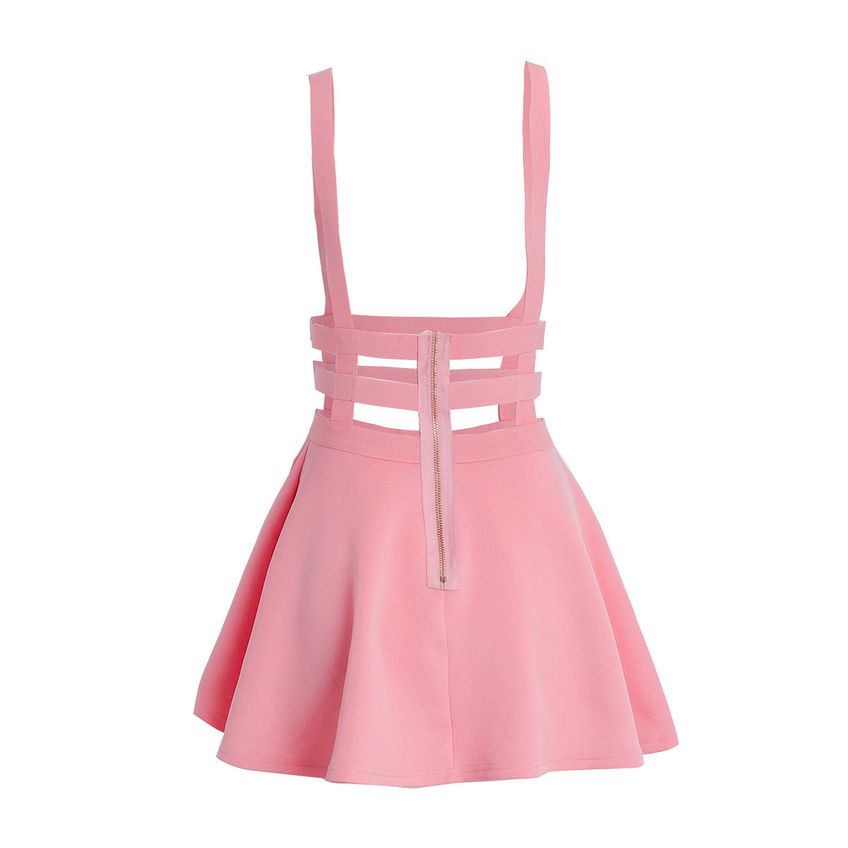 ALCEA ROSEA Women Sexy Suspender Skirt Pleated A-Line Mini Skirt Elastic High Waist Braces Short Skirt