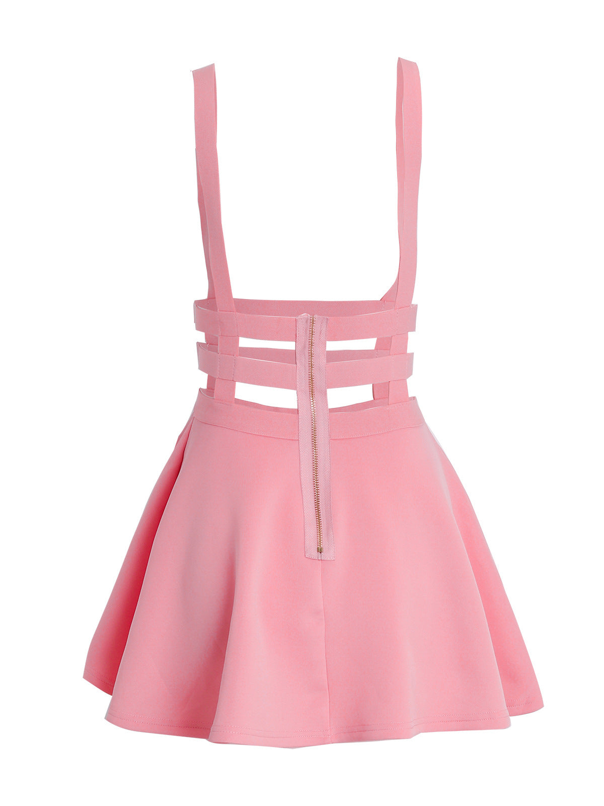 ALCEA ROSEA Women Sexy Suspender Skirt Pleated A-Line Mini Skirt Elastic High Waist Braces Short Skirt