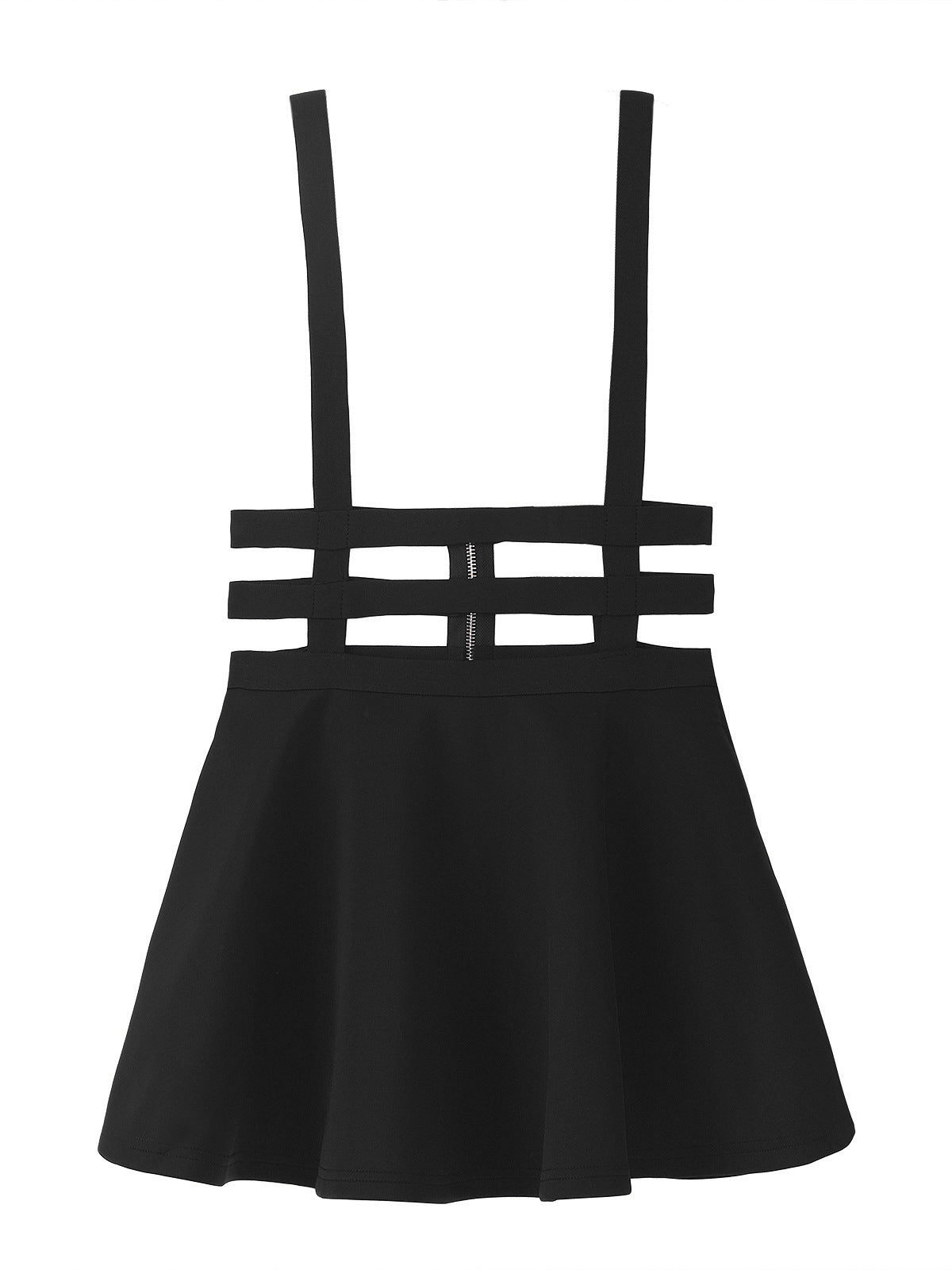 ALCEA ROSEA Women Sexy Suspender Skirt Pleated A-Line Mini Skirt Elastic High Waist Braces Short Skirt