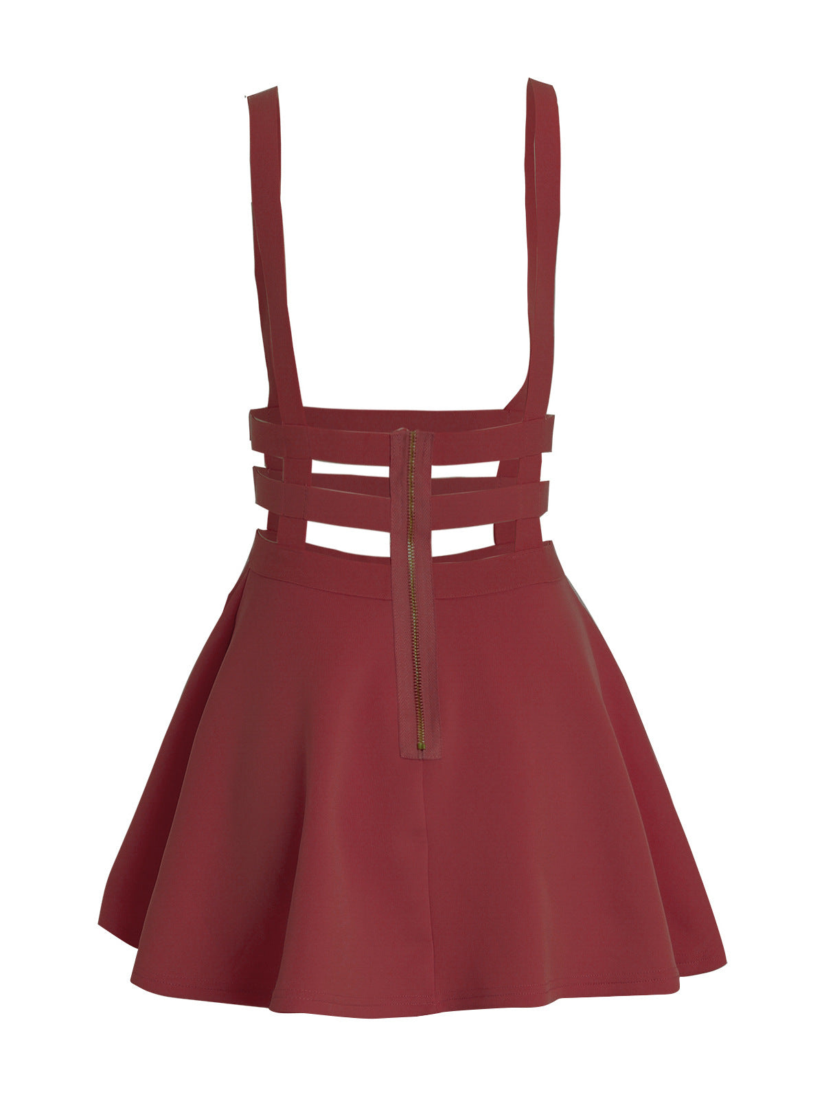 ALCEA ROSEA Women Sexy Suspender Skirt Pleated A-Line Mini Skirt Elastic High Waist Braces Short Skirt