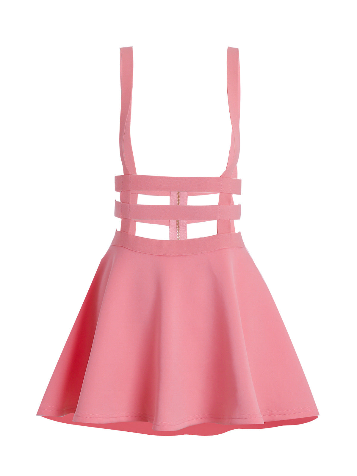 ALCEA ROSEA Women Sexy Suspender Skirt Pleated A-Line Mini Skirt Elastic High Waist Braces Short Skirt