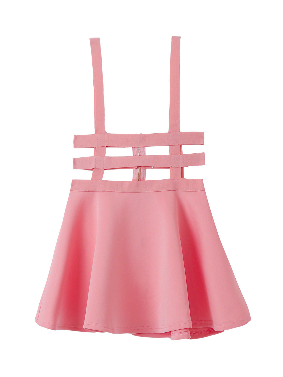 ALCEA ROSEA Women Sexy Suspender Skirt Pleated A-Line Mini Skirt Elastic High Waist Braces Short Skirt