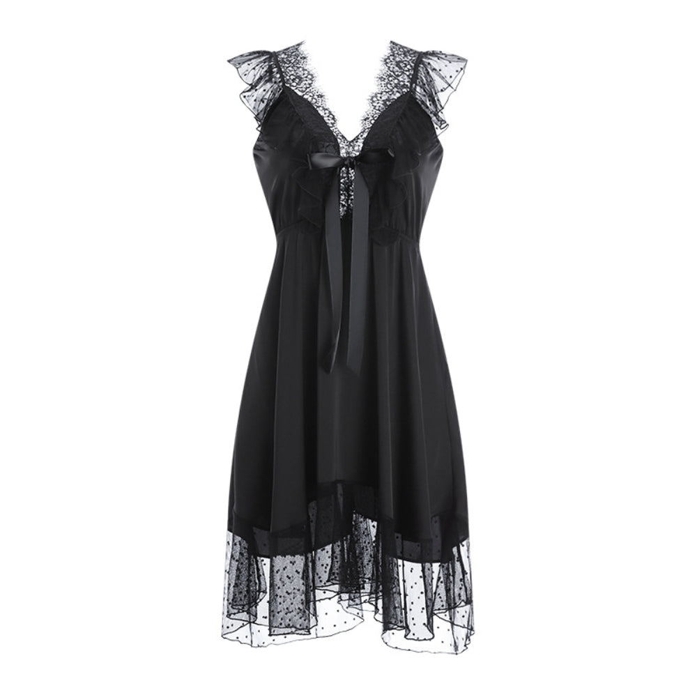 Sexy Nightdress Halter Slip Dress Sweet Lace Comfortable Breathable Women&