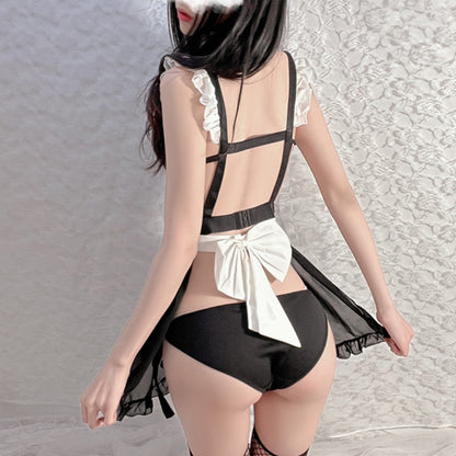 Sexy Lingerie for Women Sexy Underwear Maid Uniform Apron Teddy Cosplay Costume Naughty Roleplay French Outfits